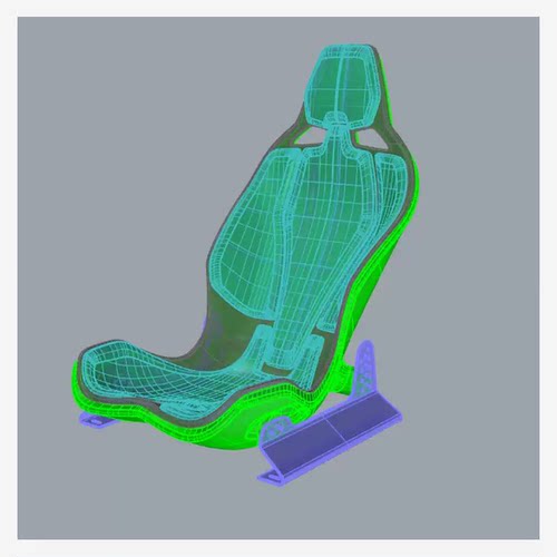跑车汽车座椅造型犀牛模型Rhino建模SW/UG/ProE模型IGS/STP