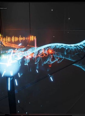 UE5.2可自定义样条线激光束特效蓝图Tether FX with Blueprint