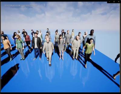 UE5人物动作UE4人物动画跑步行走坐谈话智慧城市景观漫游骨骼绑定