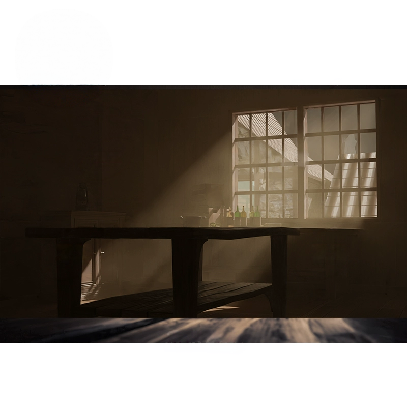 blender破旧屋子窗户阳光复古桌面木屋房子场景模型建模素材2422