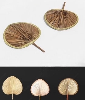 blender老式老人扇子蒲扇Rhino犀牛SUC4D3Dmax模型FBXOBJMAYA