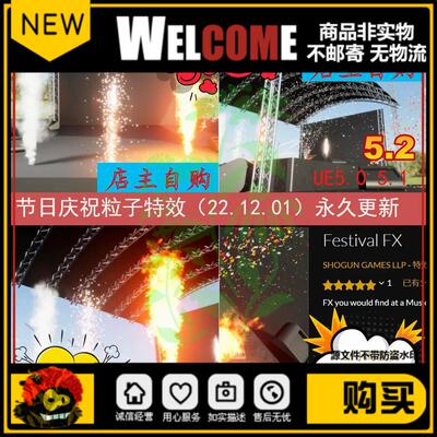 【店主自购】Festival FX 节日庆祝特效 UE4 虚幻5 5.0-5.2