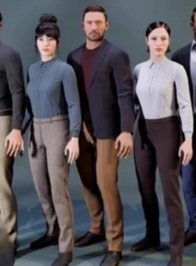 UE5虚幻5.2-5.6 Modular Formal Clothing Metahuman 现代服装