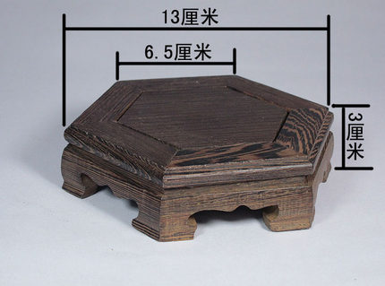 燕陶坊宜兴紫砂壶茶壶壶托木架子鸡翅木六方壶架茶具摆件正品特价