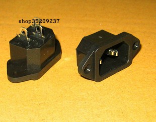 装机用3位电源插 插座 三位电源座 115V 220v 3C认证 铜芯连接器