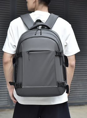 新款双肩包商务背包男士大容量通勤电脑包户外防水旅行包学生书包