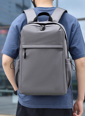 2026新款简约双肩包时尚大容量男士背包休闲旅行包商务通勤电脑包