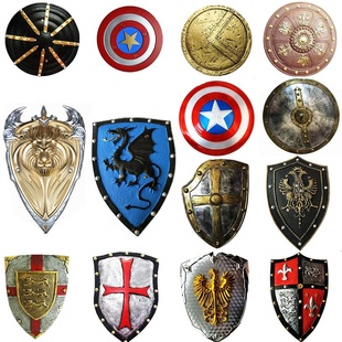 万圣节道具COS影视装扮装备动漫兵器斯巴达古罗马盾牌美国队长