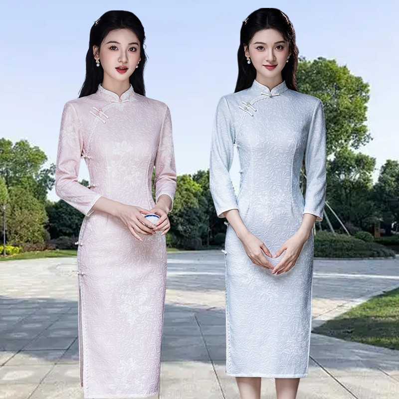 新中式苏州提花旗袍年轻款少女高级感修身显瘦改良日常OL新款2025