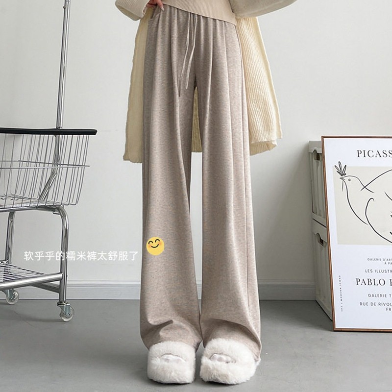 高腰糯米裤子加厚加绒新款2026保暖棉裤垂坠感宽松小个子阔腿裤女,女装/女士精品,休闲裤,淘宝优惠券,粉丝福利购,淘宝优惠卷