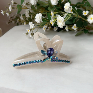 施家水晶抓夹 韩国发抓 大号鲨鱼夹 发饰 头饰发卡子