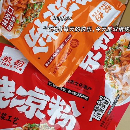 粮馚纯绿豆挠凉粉方便速食袋装开袋即食冰凉爽口，新日期