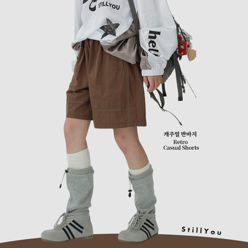 STILLYOU复古透气轻薄五分短裤