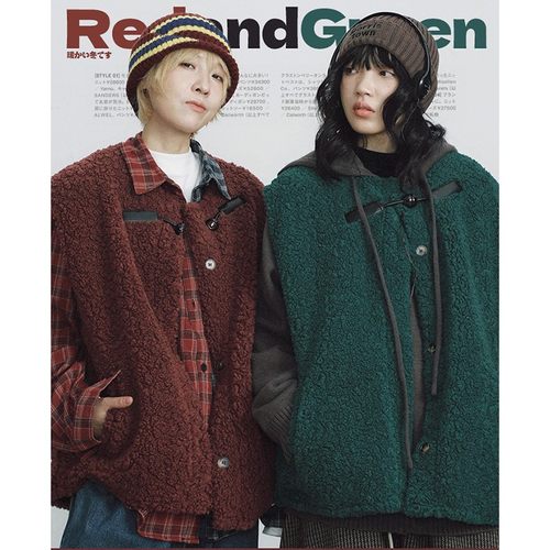 返场STILLYOU复古厚实保暖圆领羊羔绒马甲开衫女宽松坎肩无袖外套