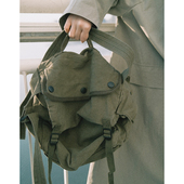 复古大容量口袋水洗做旧帆布包斜跨单肩包手提包托特包日韩2026新