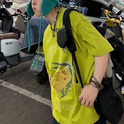 STILLYOU个性剪贴画印花短袖T恤