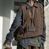 STILLYOU复古慵懒杂色圆领毛针织背心个性 百搭叠穿无袖 毛衣马甲春