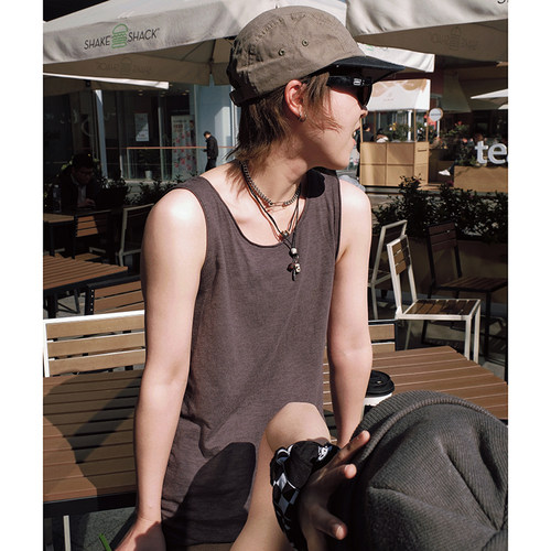 STILLYOU百搭基础街头竹节棉背心