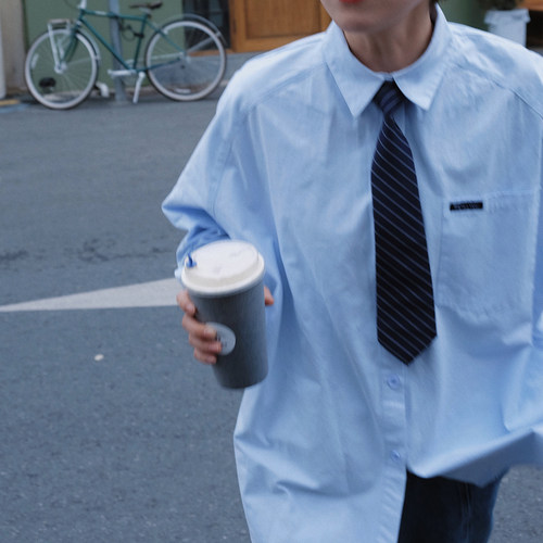 街头风潮人制服情侣长袖衬衫