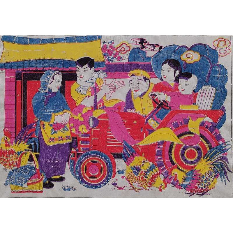 大铁牛杨家埠木版年画年画社作品