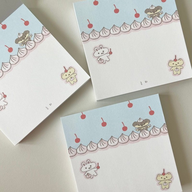 韩国nhee蝴蝶结胶带奶油便签