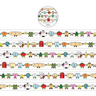韩国胶带 handinglove手拉手好朋友 小物小表情 手帐装饰胶带