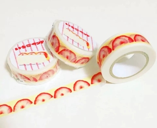 胶带分装日本lapain草莓沙拉和纸胶带切开草莓三文治mt承制