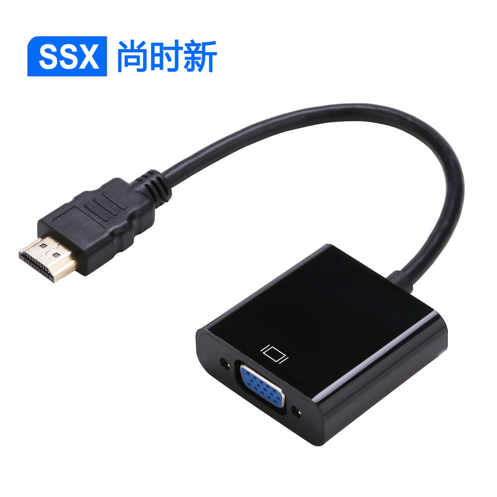高清hdmi转vga转换器连接视频线