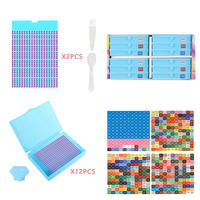 New colorful flip-top plate, hand-held box, Amazon DIY diamond point sieve, diamond funnel plate tool set thumbnail 4