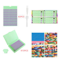 New colorful flip-top plate, hand-held box, Amazon DIY diamond point sieve, diamond funnel plate tool set thumbnail 6
