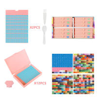New colorful flip-top plate, hand-held box, Amazon DIY diamond point sieve, diamond funnel plate tool set thumbnail 3