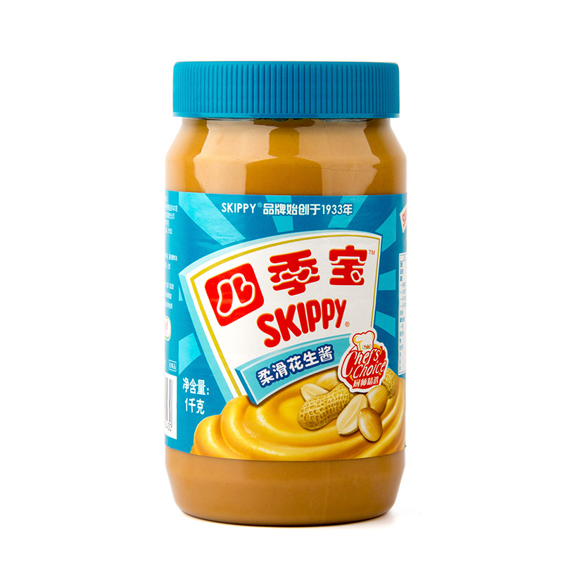 四季宝柔滑花生酱1kg桶装烘焙原料面包拌面火锅蘸酱沙拉汁调味酱