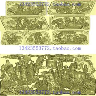 X扫描图精雕图百子童子深雕八角形镂空古建寺庙百子前虎厝包人物