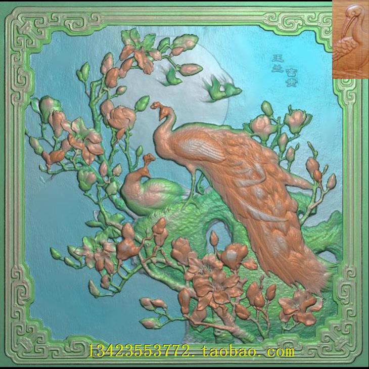 a扫描图精雕图凤凰梅兰竹菊四季孔雀古建牡丹花锦鸡鸳鸯 花鸟