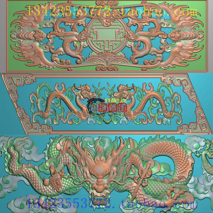 A精雕图浮雕灰度图扫描图深雕古建图新款 镂空栏杆多宝格草龙