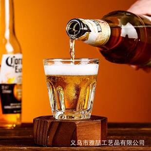 12只装家用厚底玻璃小号白酒杯套装一口杯烈酒杯分酒器子弹头酒盅