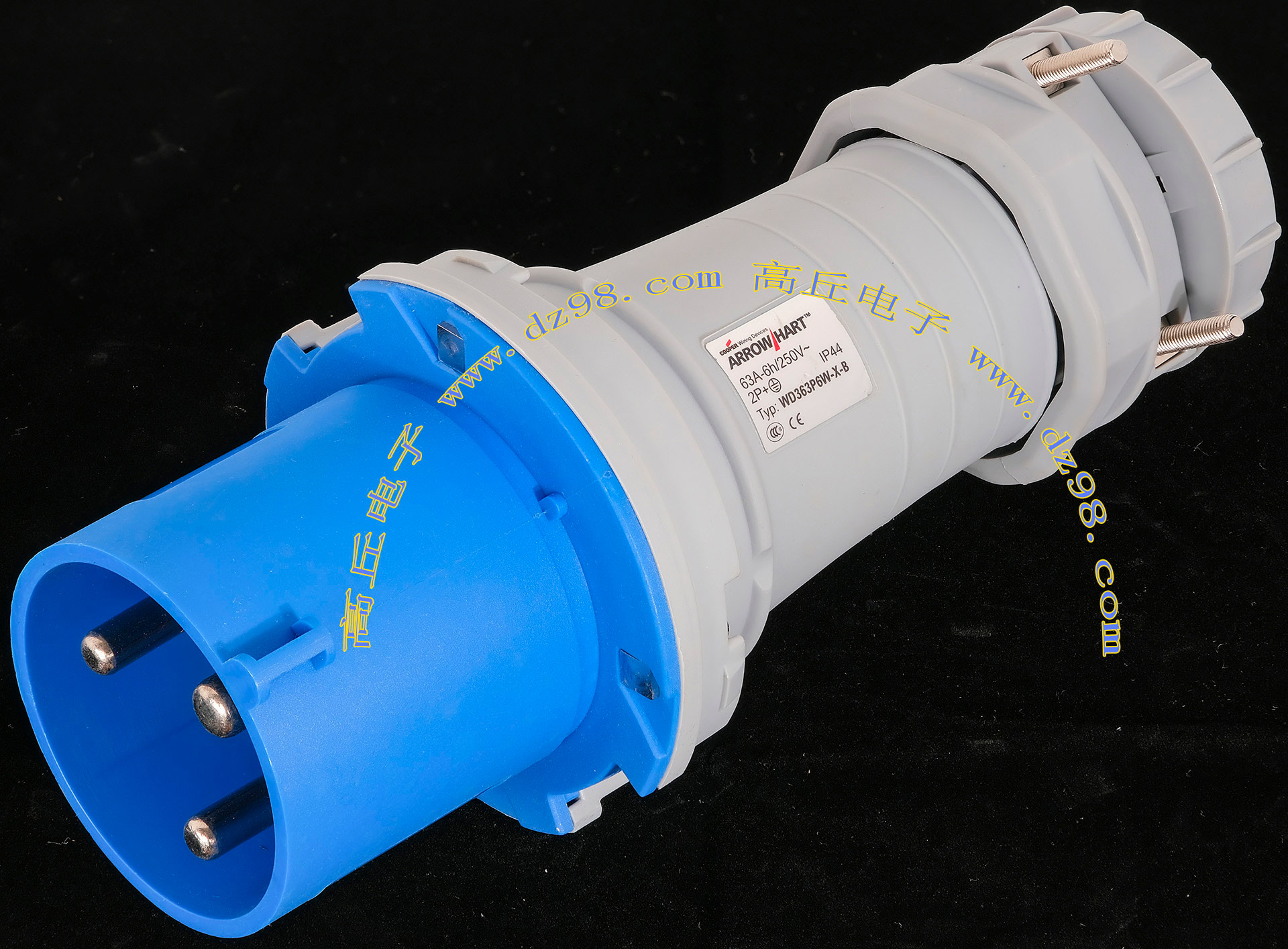 COOPER WD363P6W-X-B 63A-6h/250V 2P+地 IP44 防水 4线 248 249