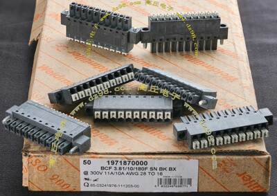 Weidmuller BCF3.81/10/180F SN BK BX 300V 11A/10A AWG28-16