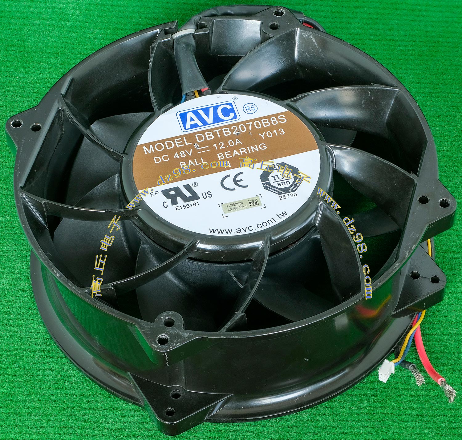 AVC DBTB2070B8S 48V 12A 200MM 巨功率 滚珠轴承风扇