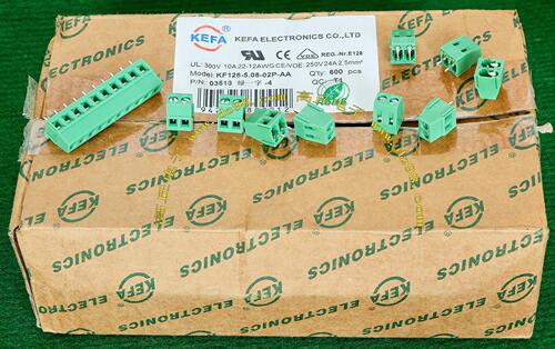 KEFA KF128-5.08-02P-AA绿一字 250V 24A 2档 接线端子 铜压块
