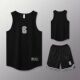 网眼背心男女篮球服套装 跑步训练服运动服两件装 夏假两件短裤 班服