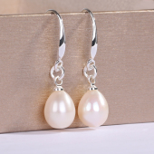 天然珍珠耳环女s925纯银耳坠2024新款 潮韩国气质网红耳饰品礼物