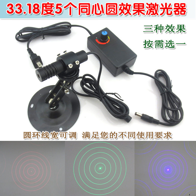 5个同心圆效果红光绿光蓝光
