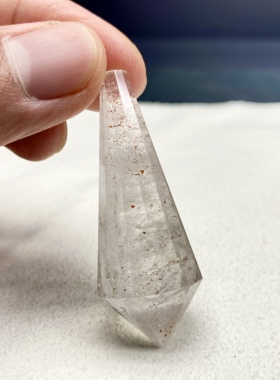 天然水晶灵摆 金草莓晶灵摆吊坠 水晶挂件 毛衣链项链 一物一图