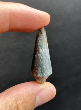 天然水晶灵摆吊坠 蓝幽灵灵摆吊坠 水晶挂件 毛衣链项链 一物一图