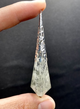 天然水晶灵摆 千层白幽灵灵摆吊坠 水晶挂件 毛衣链项链 一物一图