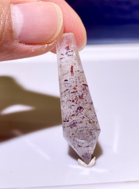 天然水晶 金草莓超七毒液彼岸花灵摆吊坠 水晶挂件 项链 一物一图