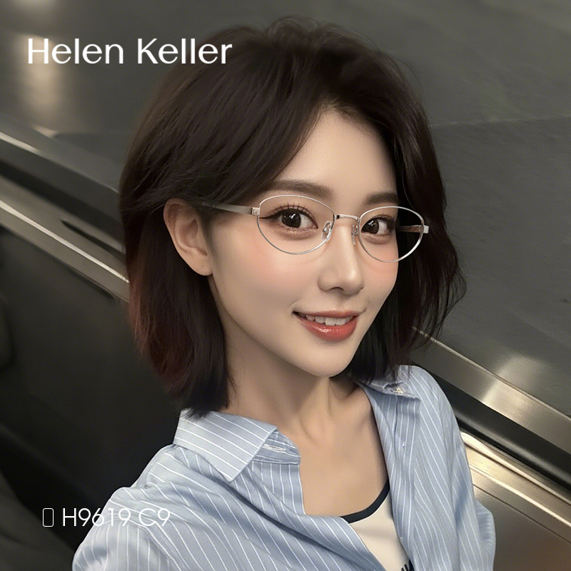玳瑁美拉德风圆框钛合金光学眼镜