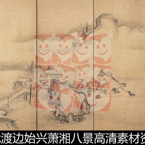 UXK日本江户时代渡边始兴萧湘八景高清素材资料参考1 267MB
