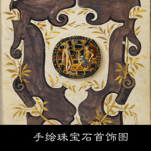 FO复古国外贵族风格 817MB 手绘珠宝石首饰图册高清资料素材118